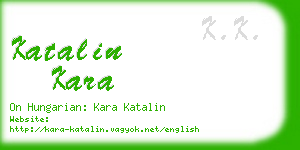 katalin kara business card